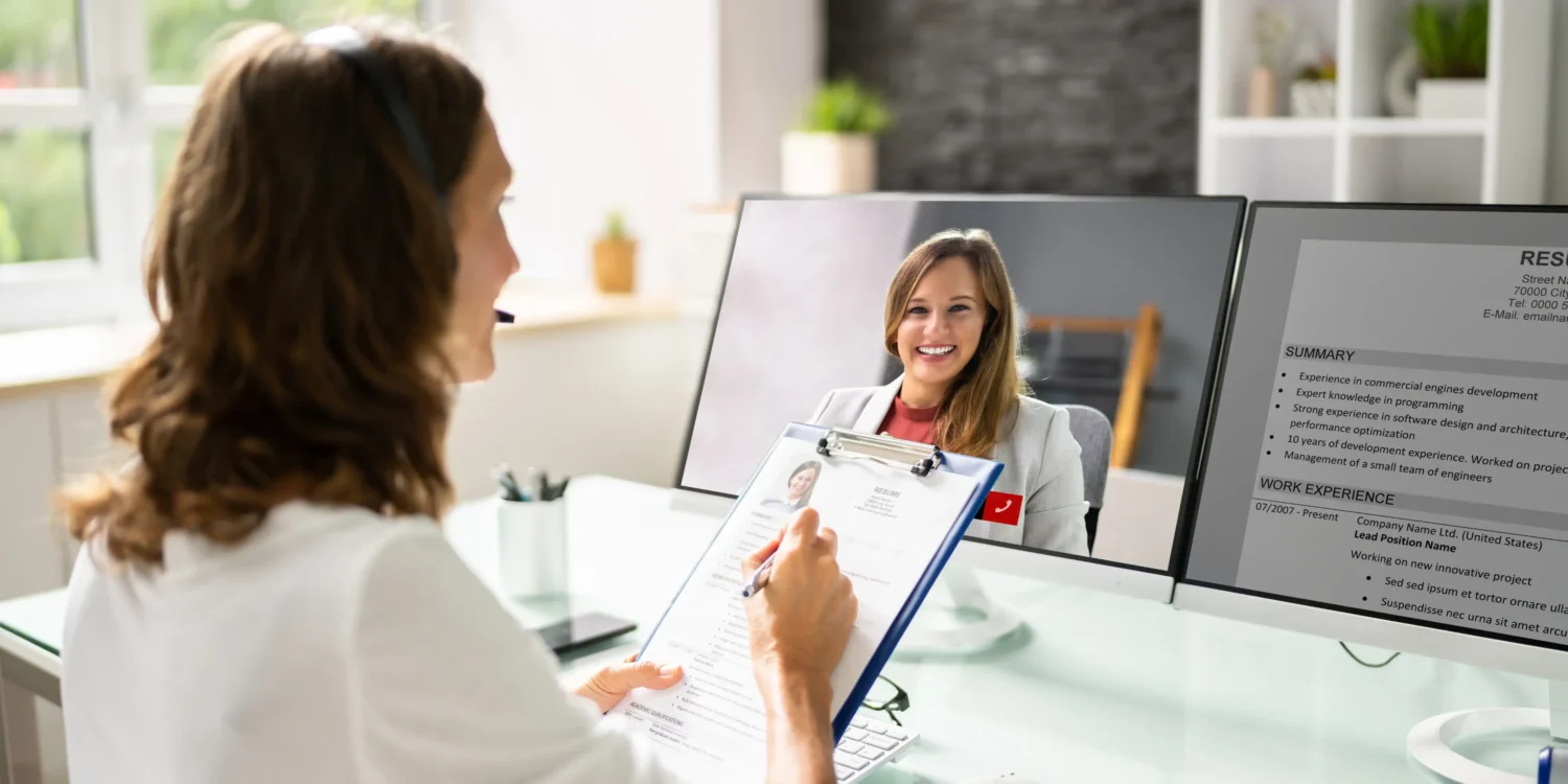 Professional interview coaching session via video call